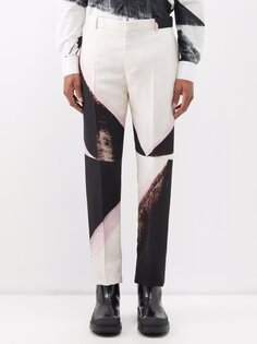 Костюмные брюки прямого кроя double diamond Alexander McQueen, черный