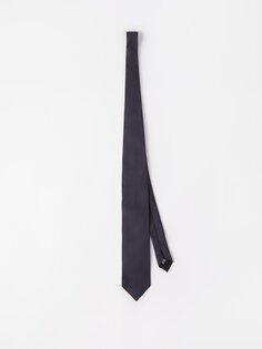 Шелковый жаккардовый галстук Lanvin, синий