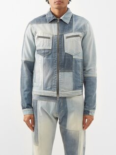 Джинсовая куртка в стиле пэчворк Alexander McQueen, синий