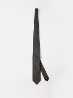 Шелковый жаккардовый галстук Lanvin, серый