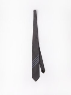 Шелковый галстук в жаккардовую полоску Lanvin, серый