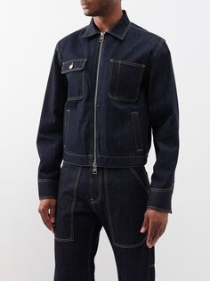 Джинсовая куртка с нашивкой-логотипом Alexander McQueen, синий