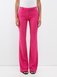 Расклешенные брюки из листового крепа Alexander McQueen, розовый
