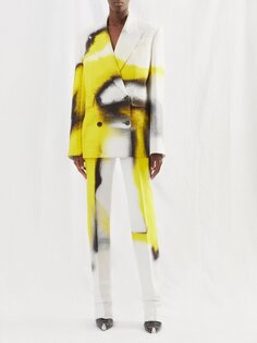 Куртка с принтом «грибная краска» Alexander McQueen, белый