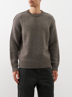 Свободный вязаный свитер Lemaire, серый