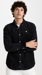 Рубашка Carhartt WIP Long Sleeve Madison Cord, черный