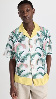 Рубашка Maison Kitsune Palm Front Print Resort, разноцветный