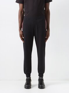 Спортивные брюки из хлопкового джерси с логотипом Alexander McQueen, черный