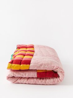 Хлопковое одеяло camelia с цветочным принтом 110см x 180см Lisa Corti, розовый