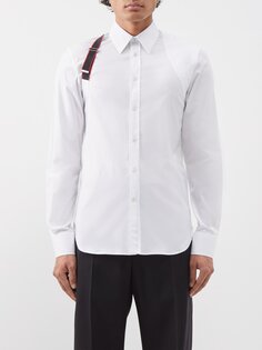 Рубашка из поплина harness Alexander McQueen, белый