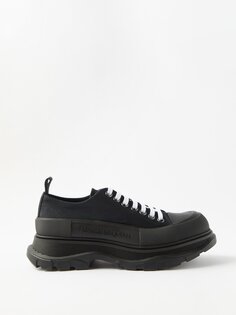 Парусиновые кроссовки tread slick на толстой подошве Alexander McQueen, черный
