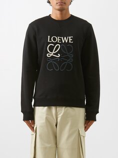 Толстовка из хлопкового джерси с вышивкой anagram LOEWE, черный