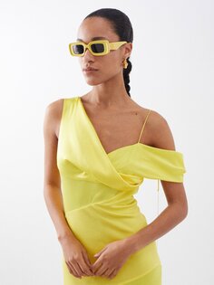 Прямоугольные солнцезащитные очки из ацетата LOEWE, желтый