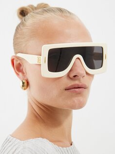 Солнцезащитные очки из ацетата с логотипом anagram LOEWE, белый