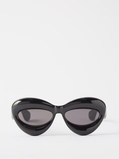 Завышенные солнцезащитные очки «кошачий глаз» из ацетата LOEWE, черный