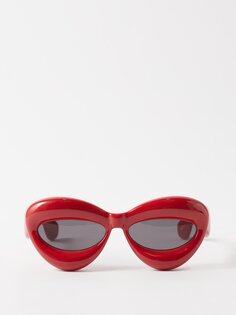 Завышенные солнцезащитные очки «кошачий глаз» из ацетата LOEWE, красный