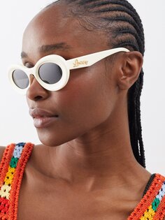 Круглые солнцезащитные очки ibiza loop из коллаборации с paula&apos;s LOEWE, белый