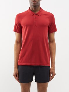 Рубашка-поло metal vent tech 2.5 Lululemon, красный