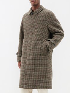 Пальто boston из прессованной шерсти с узором «гусиные лапки» Mackintosh, коричневый