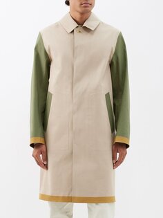 Пальто oxford в стиле колор-блок из скрепленного хлопка Mackintosh, бежевый