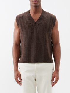 Кашемировый свитер-жилет mr southbank Arch4, коричневый