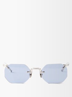 Квадратные солнцезащитные очки без оправы Matsuda, синий