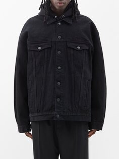 Джинсовая куртка оверсайз из селвидж Balenciaga, черный