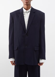 Шерстяная куртка Balenciaga, синий