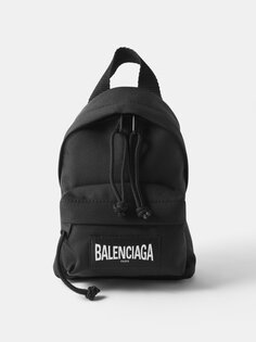 Большой рюкзак размера xs из переработанного нейлона Balenciaga, черный