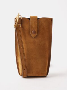 Минималистская замшевая сумка через плечо Métier, коричневый