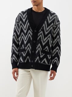 Кардиган из шерсти с зигзагом Missoni, черный