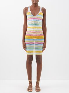 Платье из зигзагообразной сетки Missoni, мультиколор