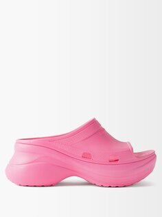 Резиновые шлепанцы из коллаборации с crocs Balenciaga, розовый