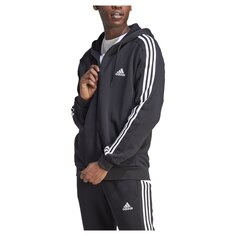 Толстовка adidas Sportswear Essentials Fleece 3 Stripes Full Zip, черный
