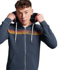 Толстовка Superdry Vintage Logo Cali Full Zip, синий