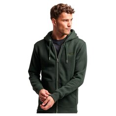 Толстовка Superdry Essential Logo Full Zip, зеленый