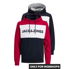 Худи Jack &amp; Jones Logo Blocking 2 Units, синий