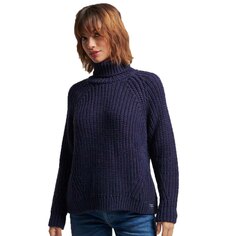 Свитер Superdry Slouchy Stitch Roll Neck, синий