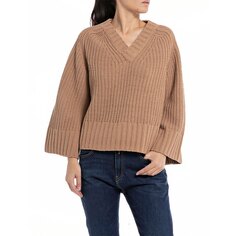 Свитер Replay DK3555.000.G22926 V Neck, коричневый