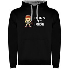 Худи Kruskis Born To Ride Two-Colour, черный