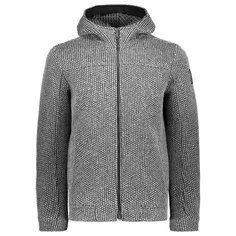 Толстовка на молнии CMP Sportswear Fix 39M3687 Hooded, серый