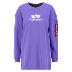 Толстовка Alpha Industries Basic Long Os, фиолетовый