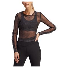 Футболка с длинным рукавом adidas Yoga St Aop, черный