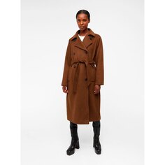 Пальто Object Clara Wool, коричневый