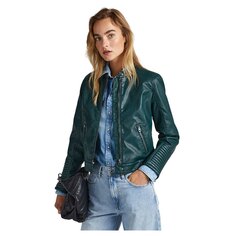 Куртка Pepe Jeans Nicole Leather, зеленый