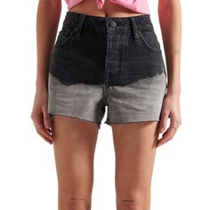 Джинсовые шорты Superdry High Rise Cut Off, черный