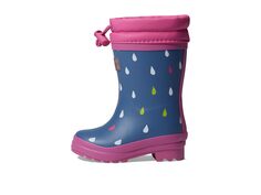 Ботинки Hatley Kids Tiny Drops Sherpa Lined Rain Boots (Toddler/Little Kid/Big Kid), синий