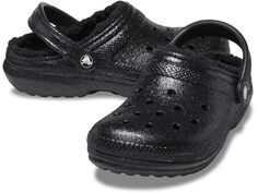 Сабо Crocs Classic Lined Clog - Glitter, черный