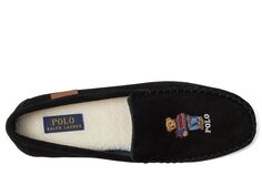 Домашняя обувь Polo Ralph Lauren Black Suede w/Holiday Bear, черный