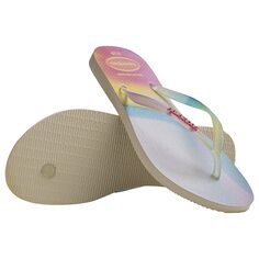 Сандалии Havaianas Slim Metallic Rainbow, бежевый